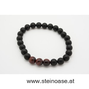 Herren Armband Onyx & Tigerauge, 8mm, Gr.XL